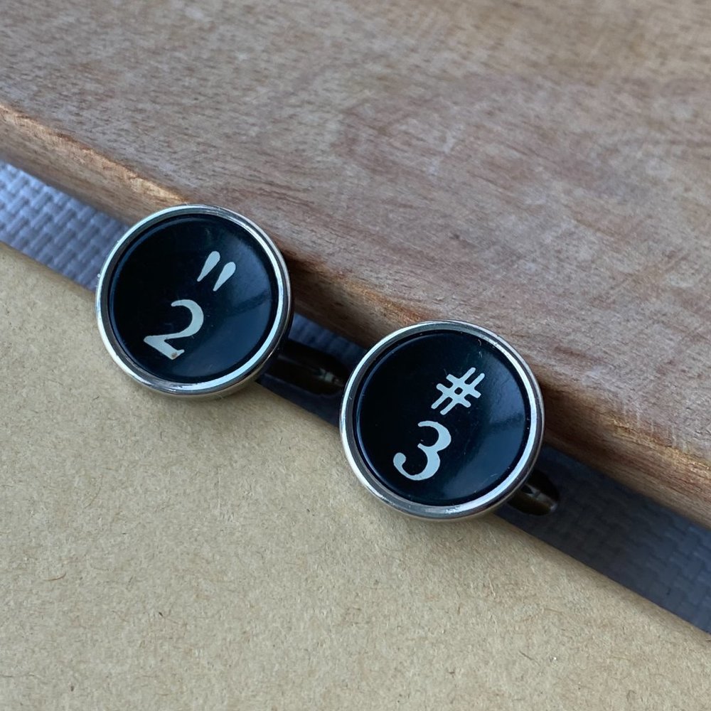 CUFFLINKS FATHERS DAY Vintage Typewriter Key NEW